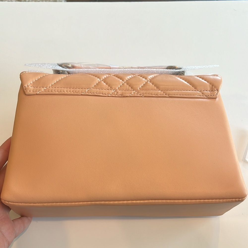 KURT GEIGER london Brixton lock shoulder bag, light pastel orange bag - Picture 10 of 11